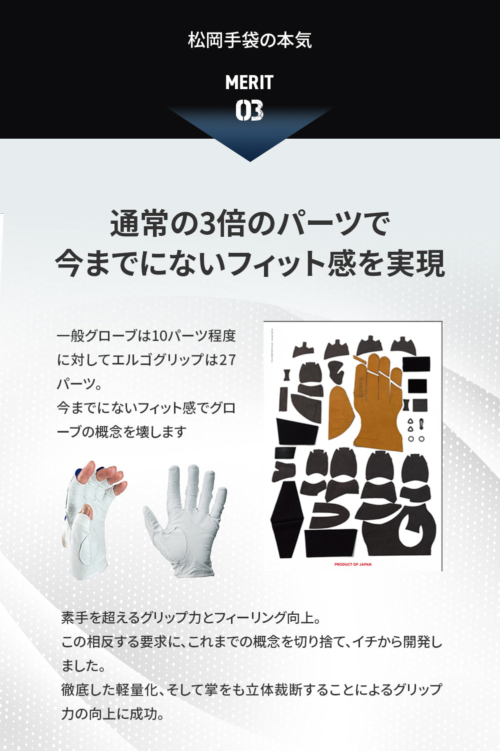 ERGO FORCE ハーフフィンガー
